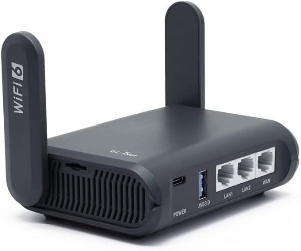 GL.iNet GL-AXT1800 Slate AX Pocket-Sized Wi-Fi 6 Travel Router with VPN