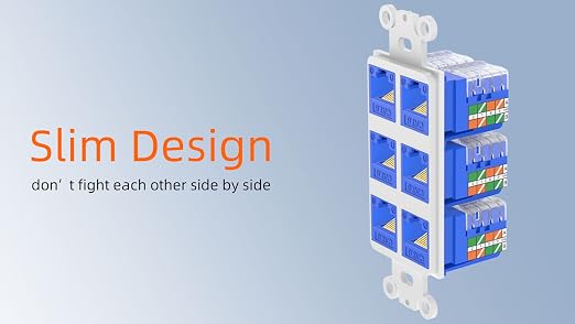 Rapink RJ45 Keystone Jack Cat6 10G Support, Keystone Jacks UTP 25 Pack for Wall Plate and Patch Panel, Rj45 Keystone 90 Degree White Color for Cat6, Cat5e, Cat5 Cabling