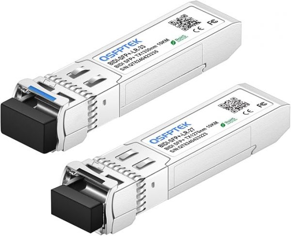 1 Pair 10G SFP+ Bidi Transceivers, SFP Single Mode LC 10g Module, 10Gb Bi-Directional Mini gbic for Cisco SFP-10G-BXD-I (1330nm-TX/1270nm-RX) / SFP-10G-BXU-I (1270nm-TX/1330nm-RX),10KM, with DDM