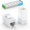 Sokqovt CAT6 RJ45 Keystone Coupler (24 Pack), Cat6 Keystone Jack Female to Female, Cat 6 Inline Keystone Jacks for Wall Plate & Patch Panel, RJ45 Ethernet Coupler White