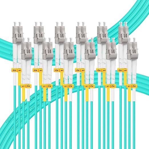 6 Pack 2M LC to LC Fiber Patch Cable OM3 Multimode