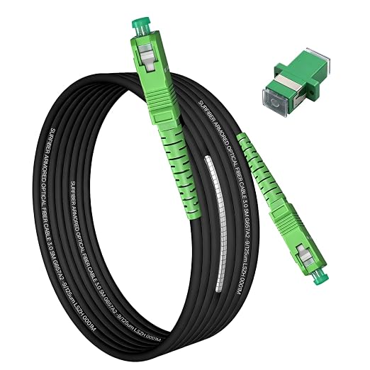 Armored SC/APC to SC/APC Fiber Optic Internet Cable 2 m 7 ft