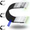 Rapink Patch Cables Cat6/ Cat6a 7ft (24 Pack) Slim, Cat6a Ethernet Patch Cable 10G Support, Snagless Cat 6 Patch Cable for Patch Panel to Switch, Flexiable Cat6 Ethernet Cable Black (24PC6ABK-7)