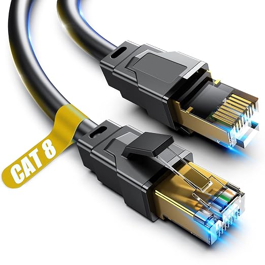 Vabogu Cat 8 Ethernet Cable 6FT, 40Gbps 2000MHz High Speed Network cable