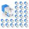 VCE UL Listed Cat6 Keystone Jacks 10Gbps 25-Pack, Blue