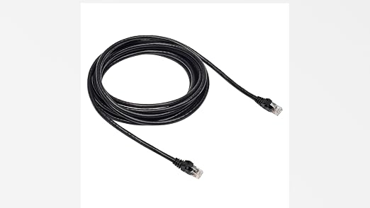 Amazon Basics RJ45 Cat 6 Ethernet Patch Internet Network Cable, 10Gbps High-Speed, 250MHz, Snagless, Gold-Plated Connectors, 15 Foot, Black