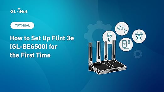 GL.iNet GL-BE6500 Flint 3e Wi-Fi 7 Router with VPN for Home and Gaming